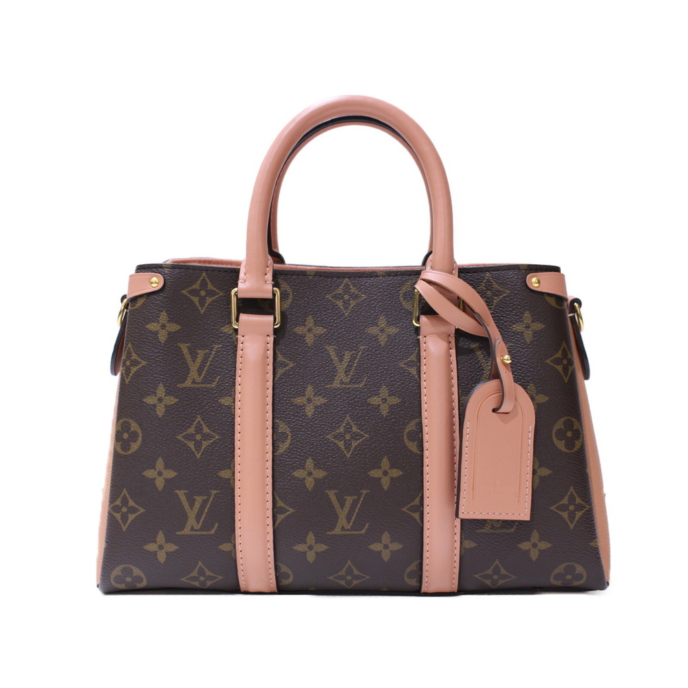 LOUIS VUITTON Soufflot NV Monogram Salmon Pink Handbag Shoulder Bag Strap